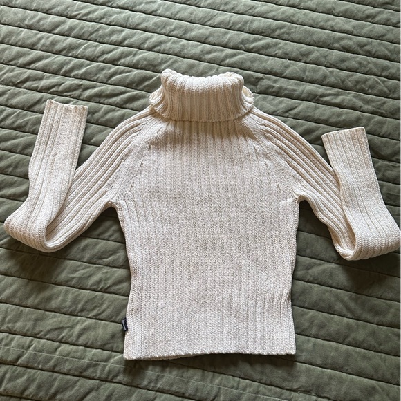 Vintage Abercrombie & Fitch Turtleneck Ribbed Cotton Sweater - Picture 3 of 4
